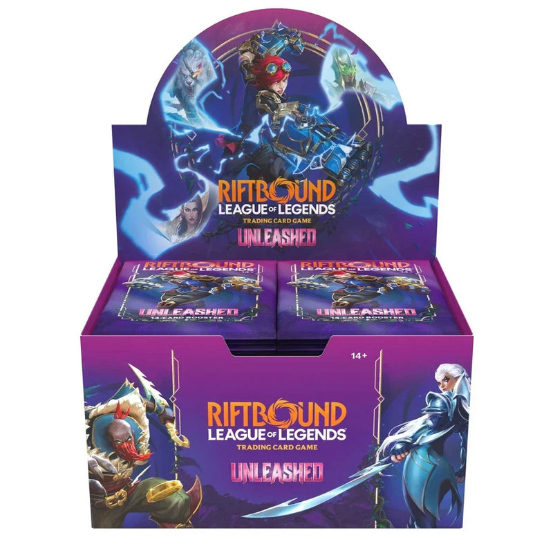 Riftbound League of Legends trading card game packaging on a white background