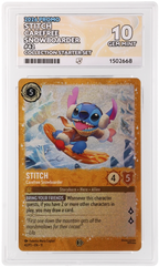 Stitch Carefree Snowboarder 42/P3 ACE 10 Gem Mint Disney Lorcana graded card