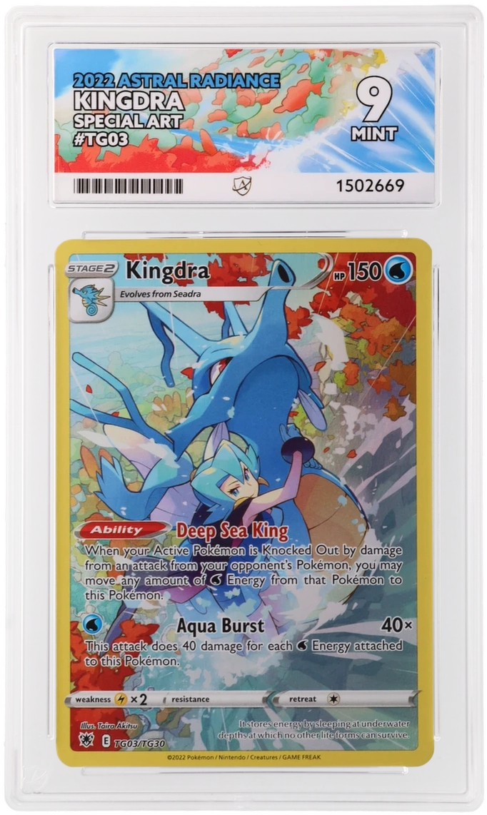 Kingdra TG03 TG30 Astral Radiance ACE 9 Mint Pokémon graded card
