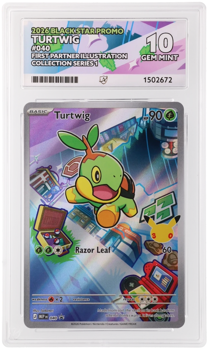 Turtwig 040 Black Star Promo ACE 10 Gem Mint Pokémon graded card