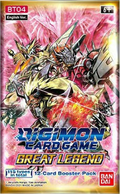 Digimon Card Game - Great Legend Booster Pack BT04 (12 cards)