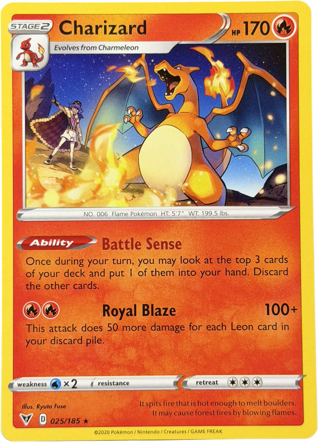 Charizard 025/185 – Holo Rare – Vivid Voltage – NM