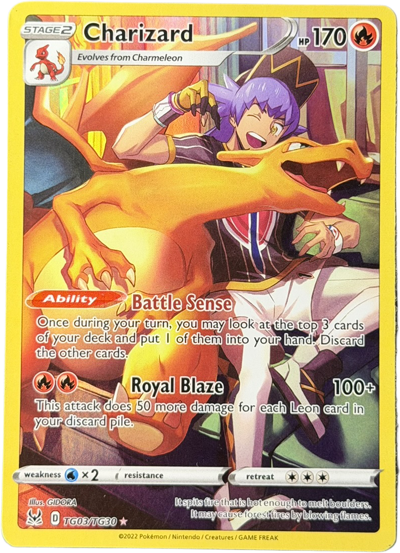 Charizard TG03/TG30 – Trainer Gallery Rare Holo – Lost Origin – LP