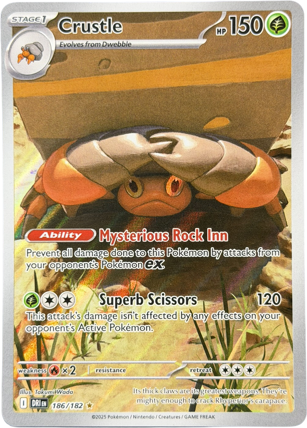 Crustle 186/182 – Illustration Rare – Destined Rivals – NM