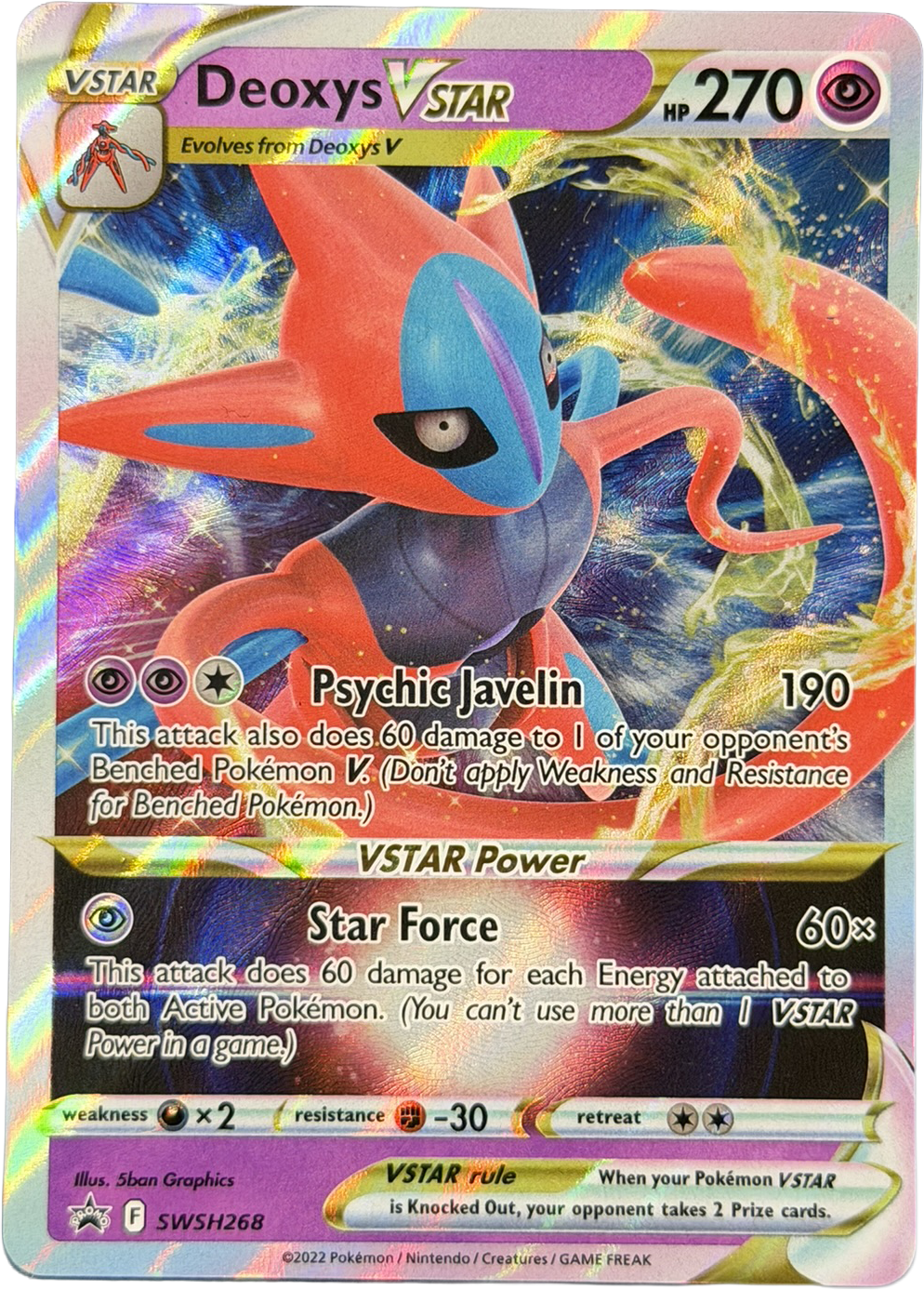 Deoxys VSTAR SWSH268 – Promo – Sword & Shield Promos – NM