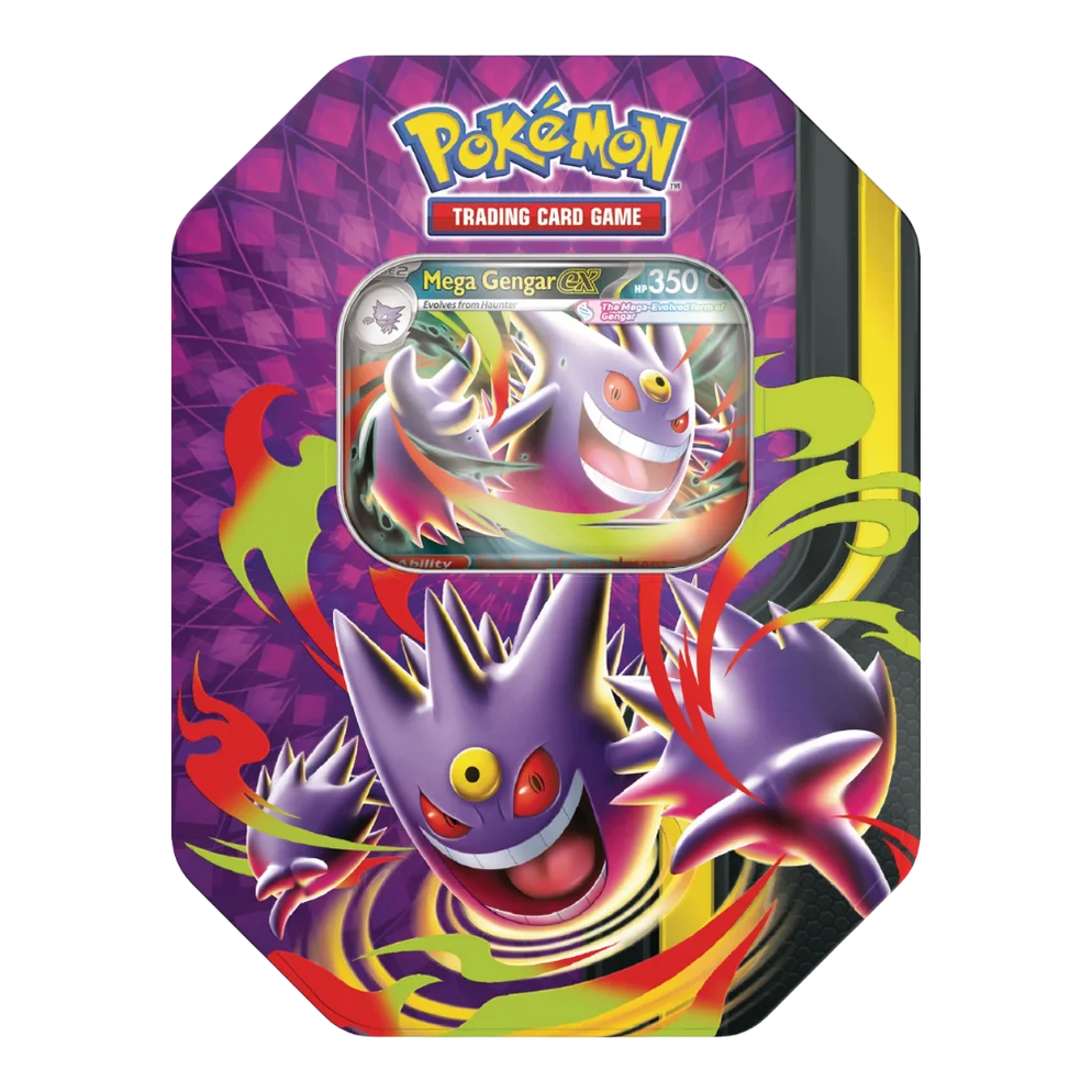 Pokémon TCG: Mega Moonlit Tin – Mega Gengar ex & Mega Clefable ex