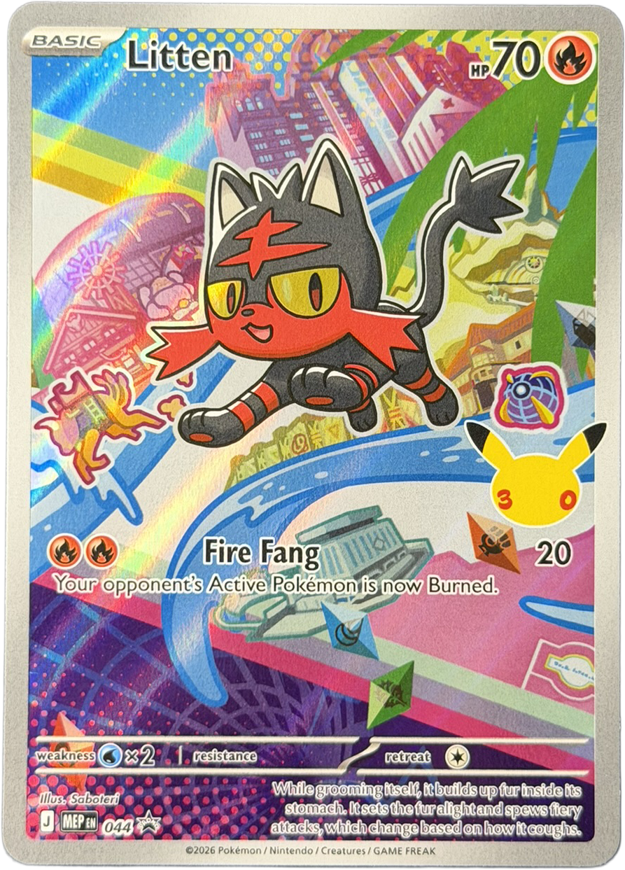 Litten MEP044 – Promo – Mega Evolution Promos – NM