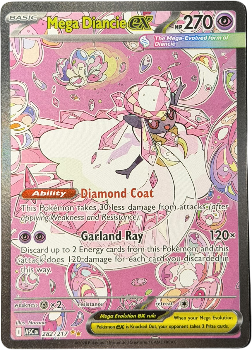 Mega Diancie ex 282/217 – Special Illustration Rare – Ascended Heroes – NM
