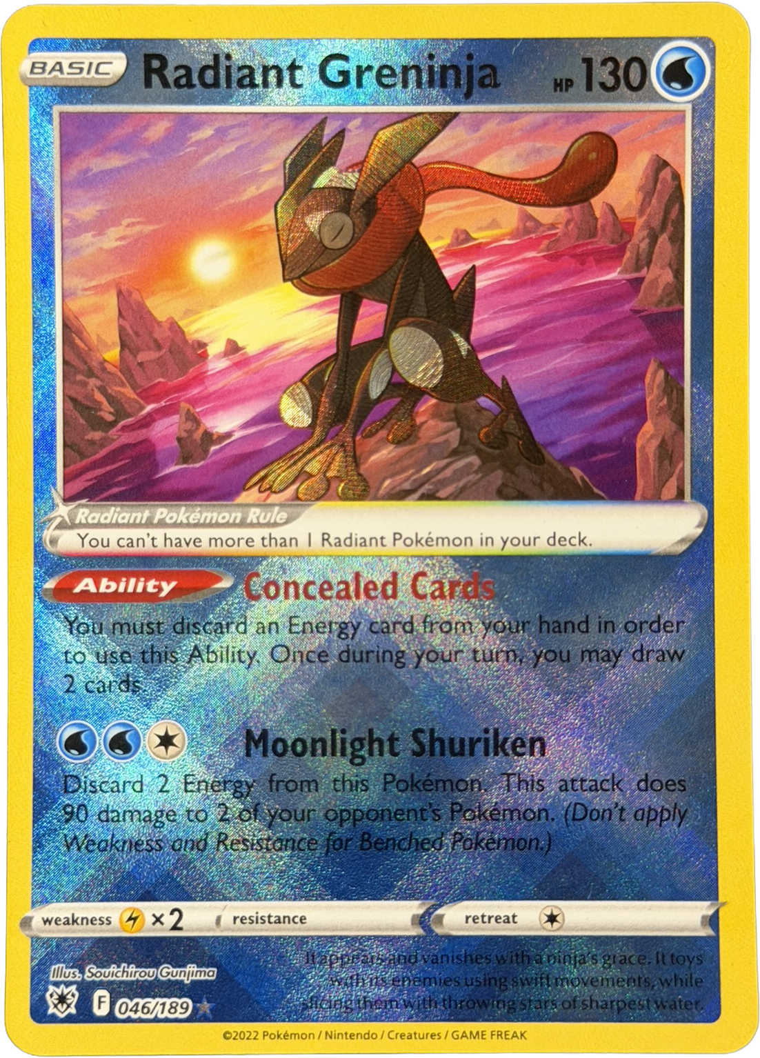Radiant Greninja 046/189 – Radiant Rare – Astral Radiance – NM