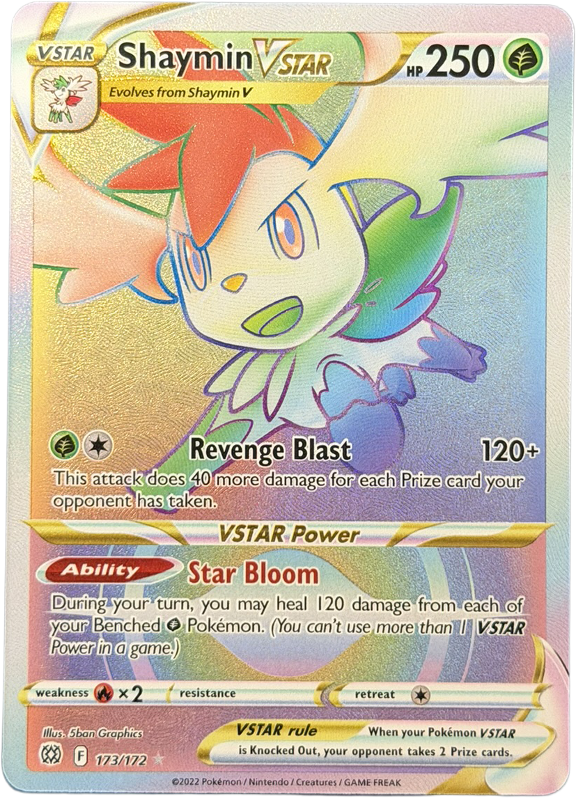 Shaymin VSTAR 173/172 – Secret Rare (Rainbow) – Brilliant Stars – LP