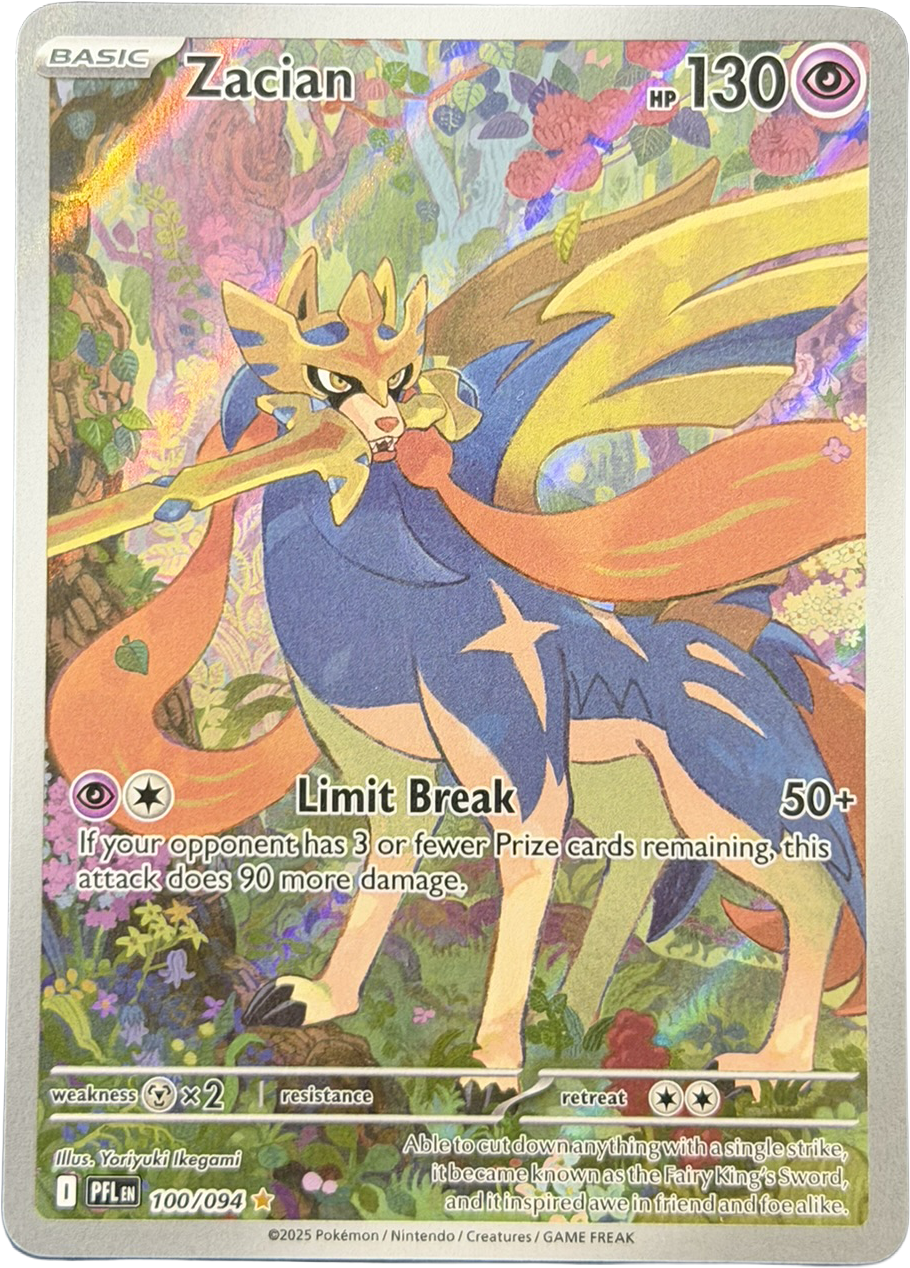 Zacian 100/094 – Illustration Rare – Phantasmal Flames – NM